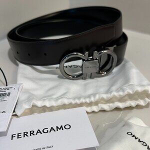 Ferragamo Men's Leather Gancini Belt never worn